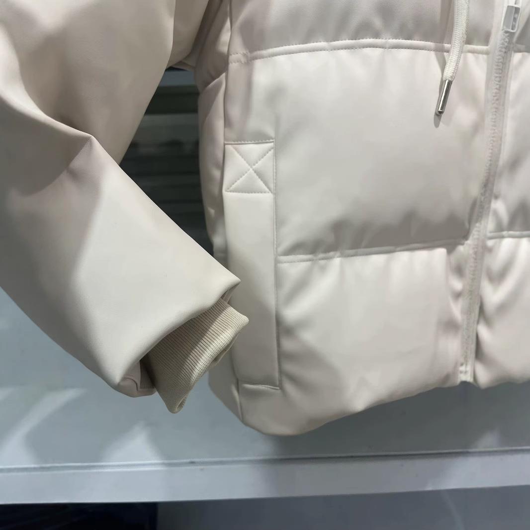 Women's Fashion Wear Hooded Warm Faux Leather Coats