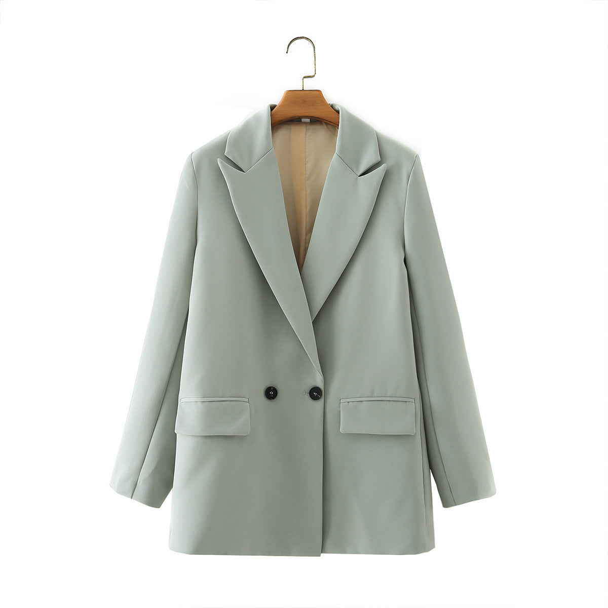 Women's Popular Beautiful Simple Loose Double-breasted Blazers
