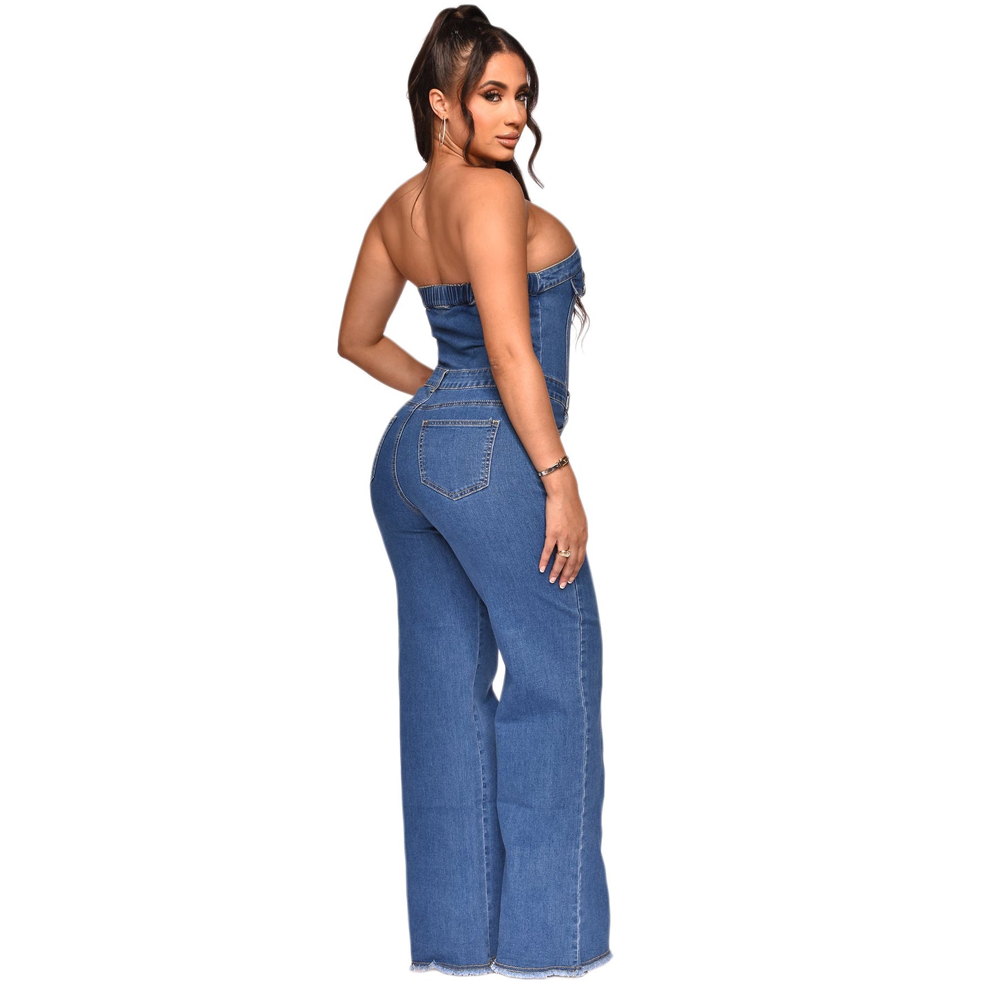 Women's Tube Slim Fit Slimming Slightly Flared Jumpsuits