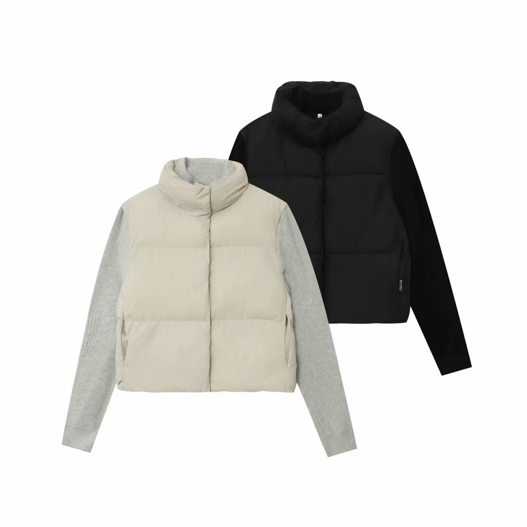 Women's Autumn Stand Collar Long Sleeve Stitching Jackets