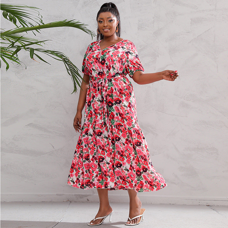 Super Fairy Floral Print Dress Seaside Holiday Dresses