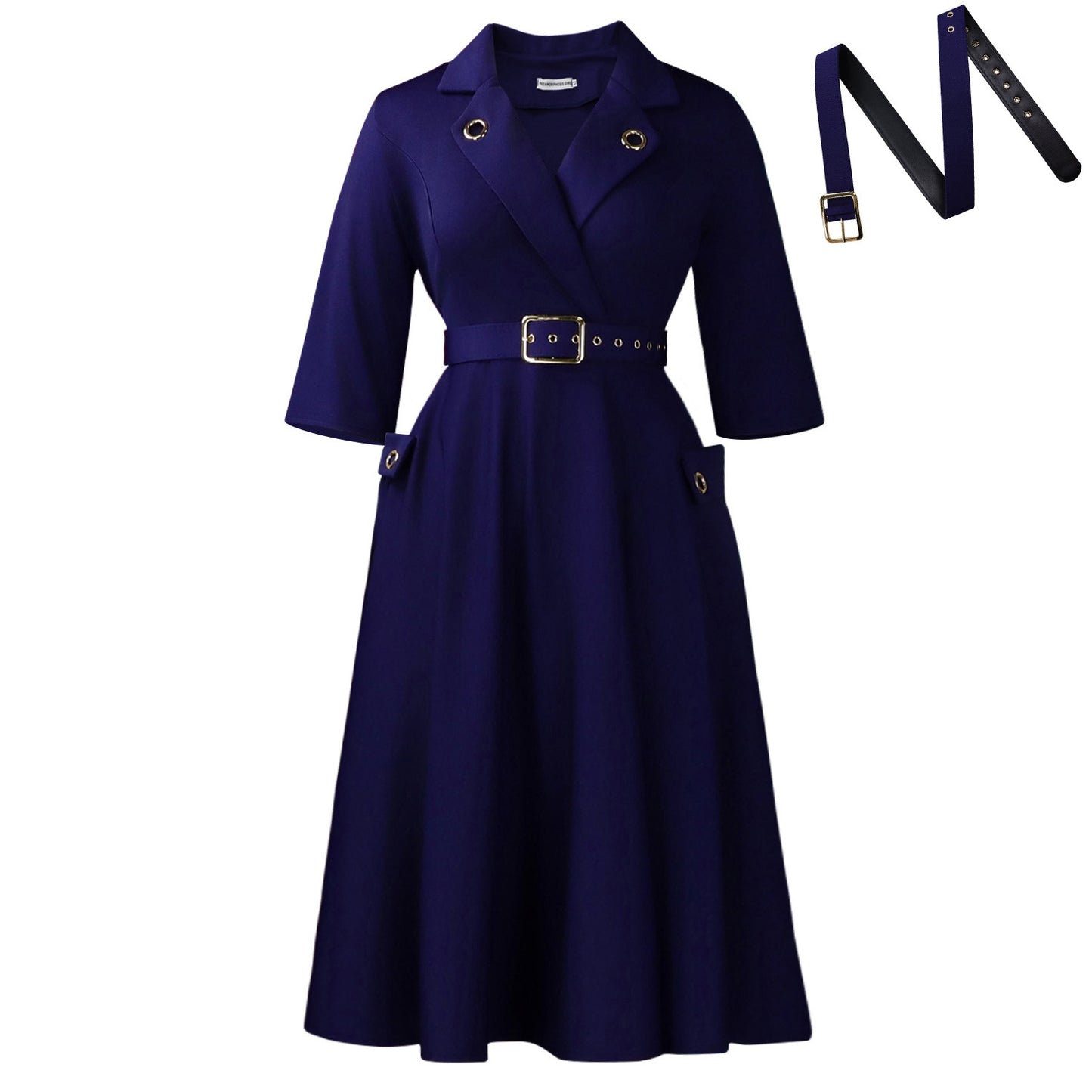 Waist Tight Business Graceful Fashionable Solid Dress