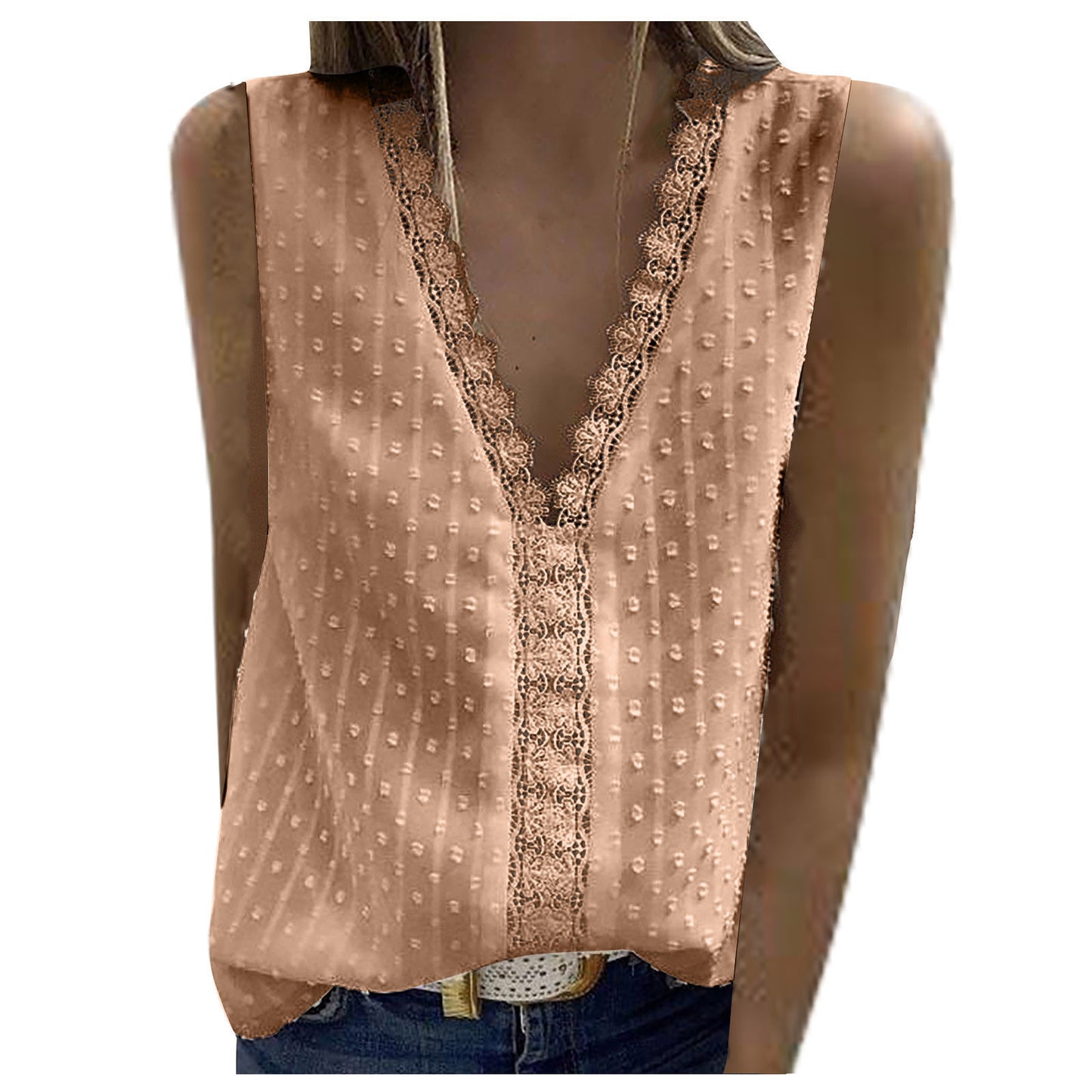 Women's Chiffon Jacquard Solid Color Short-sleeved Casual Blouses