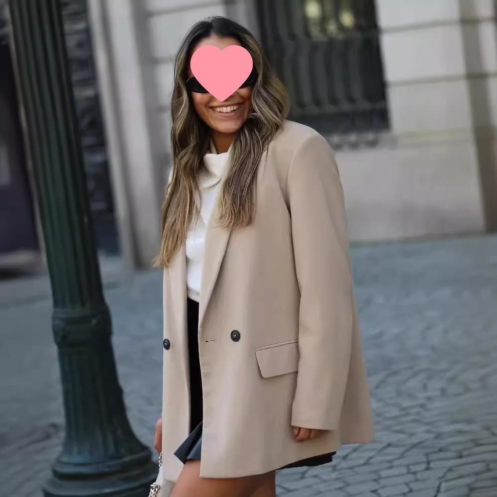 Women's Spring Graceful Buckle Street Fashion Two Blazers