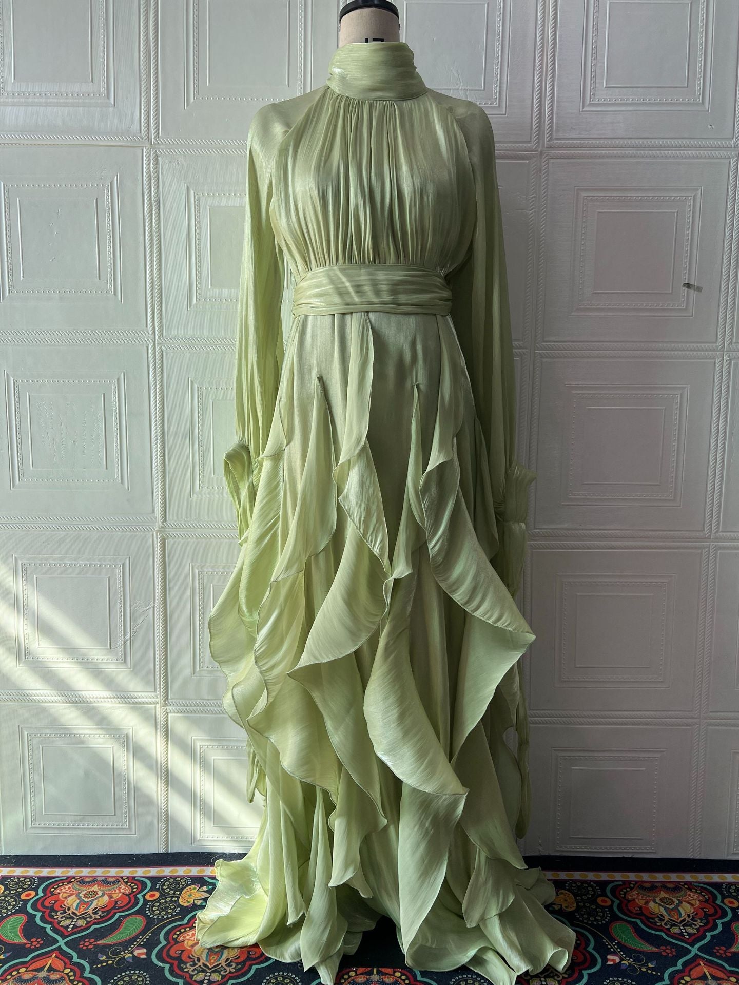 Women's Elegant Fashion Ruffles Slim Dress Dresses