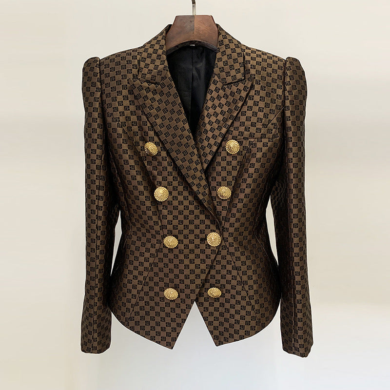 Early Spring Fashion Lion Double-breasted Slim Jackets