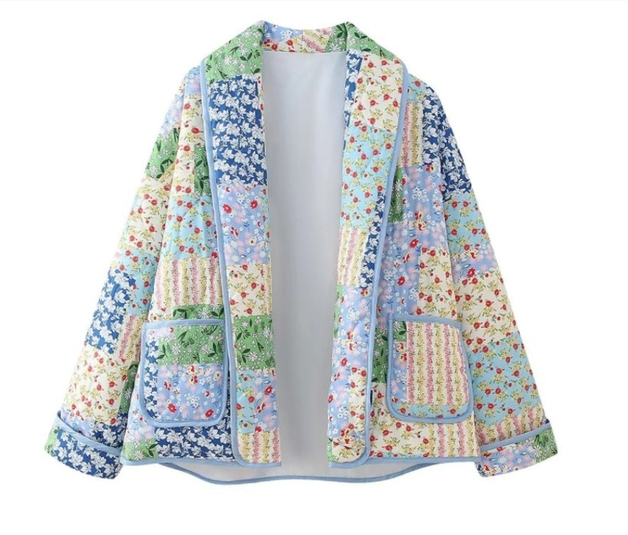Women's Charming French Retro Pattern Print Jackets