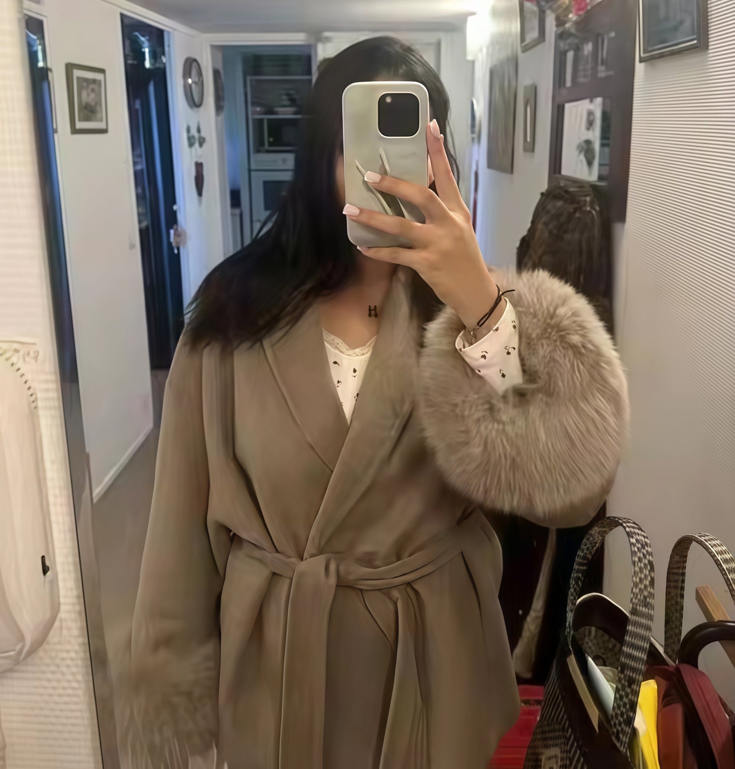 Casual Elegant Soft Loose Lapels Solid Coats