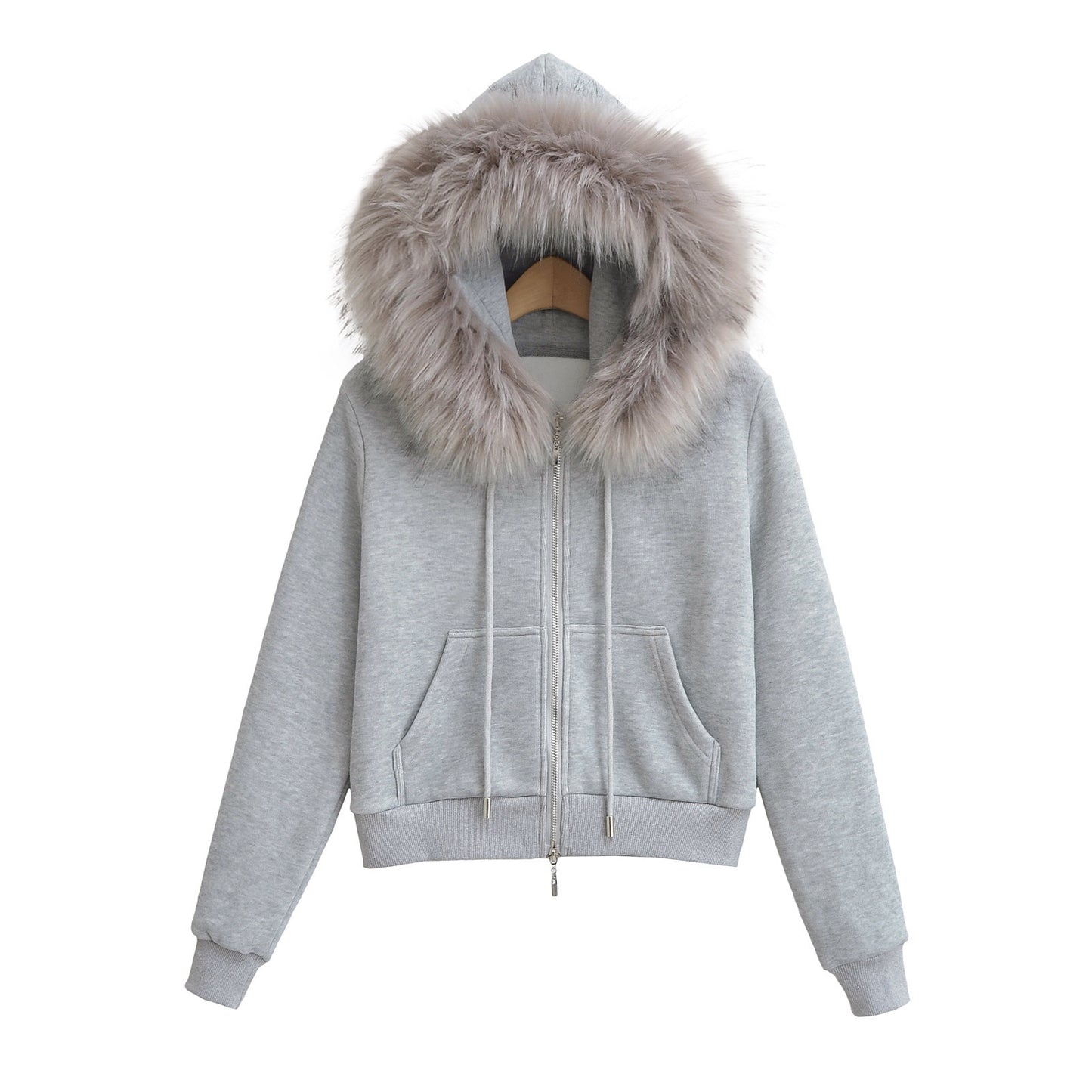 Hot Imitation Fox Fur Big Collar Coats