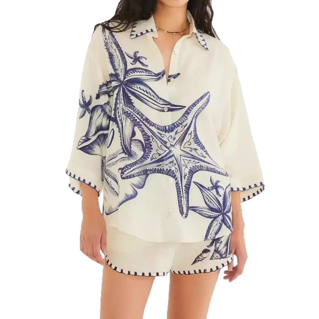 Cool Versatile Charming Linen Leisure Shirt Fashion Casual Suit
