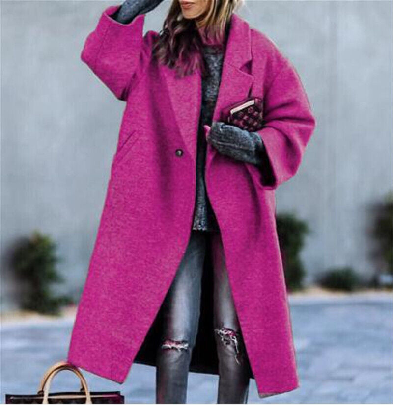 Women's Spring Casual Long Pure Color Warm Clothing