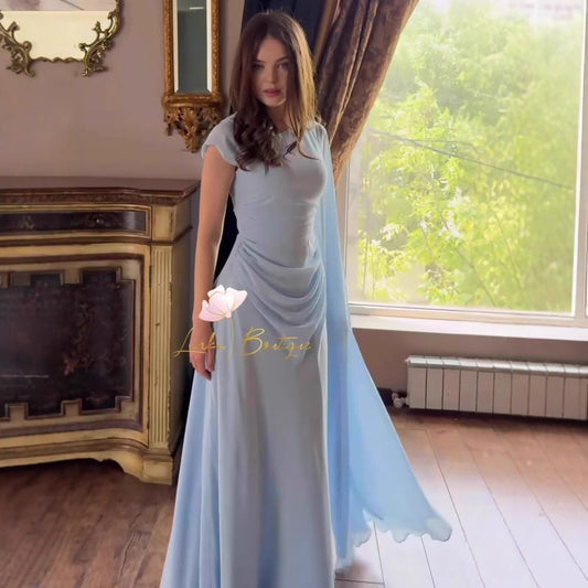 Women's Soft Elegant Sleeve Long Dress Light Dresses