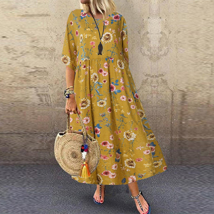 Graceful Versatile Summer Floral Casual Dress Dresses