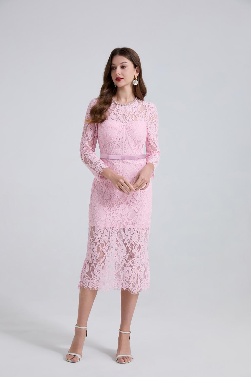 Women's Retro High-grade Elegant Eyelash Lace Dress Dresses