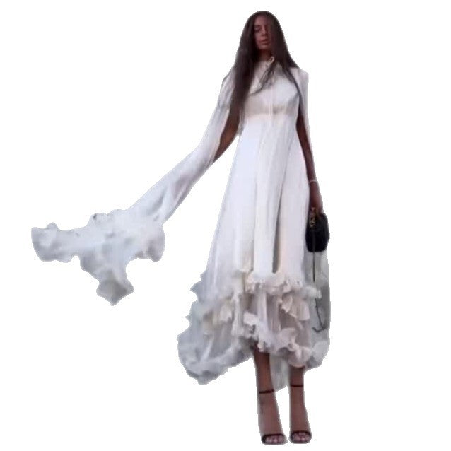 Women's French Ruffled Elegant Fashion Dress Dresses