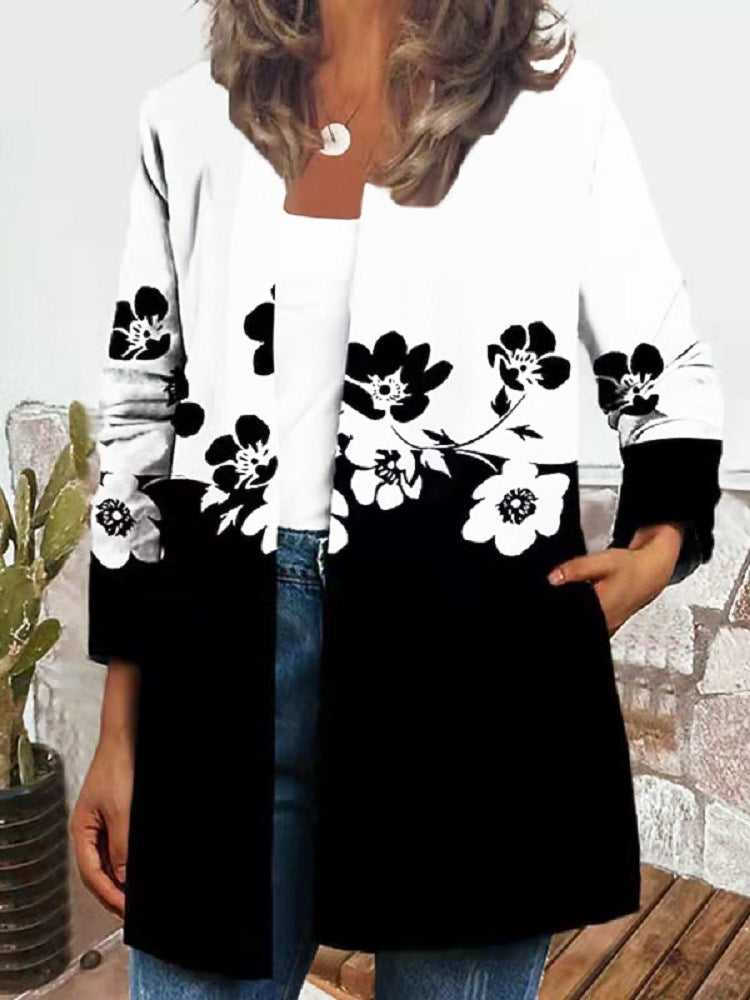 Women's Beautiful Retro Ethnic Print Clothes Cardigans