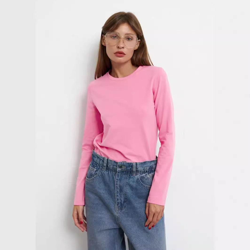 Women's Spring Fashion Rest Commute Pullover Round Blouses