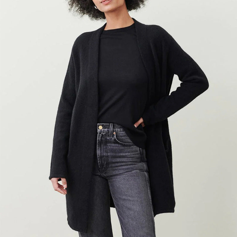Elegant Solid Color Ladies Fashionable Knitted Sweaters