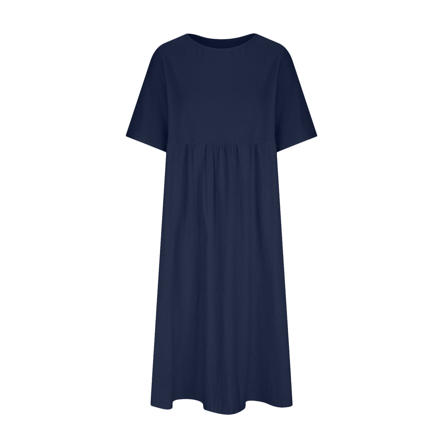 Women's Large Loose Cotton Linen Half Sleeve Dresses
