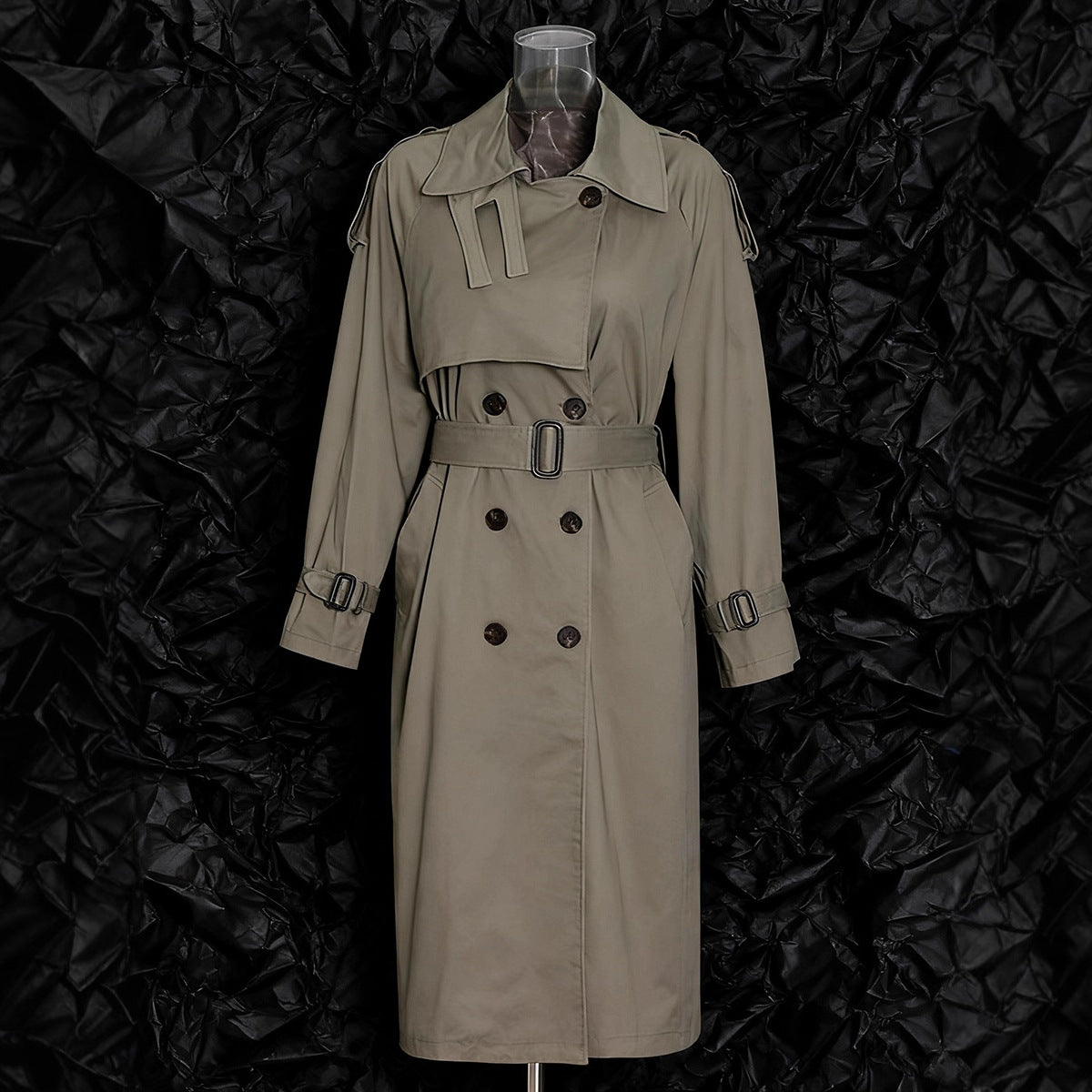 Women's Long Sleeve Solid Color British Autumn Fashion Elegant Waist Coats