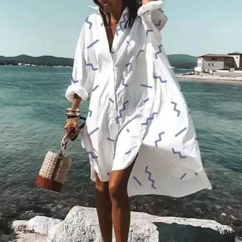 Innovative Creative Fashion Temperament Shirt Dress Dresses