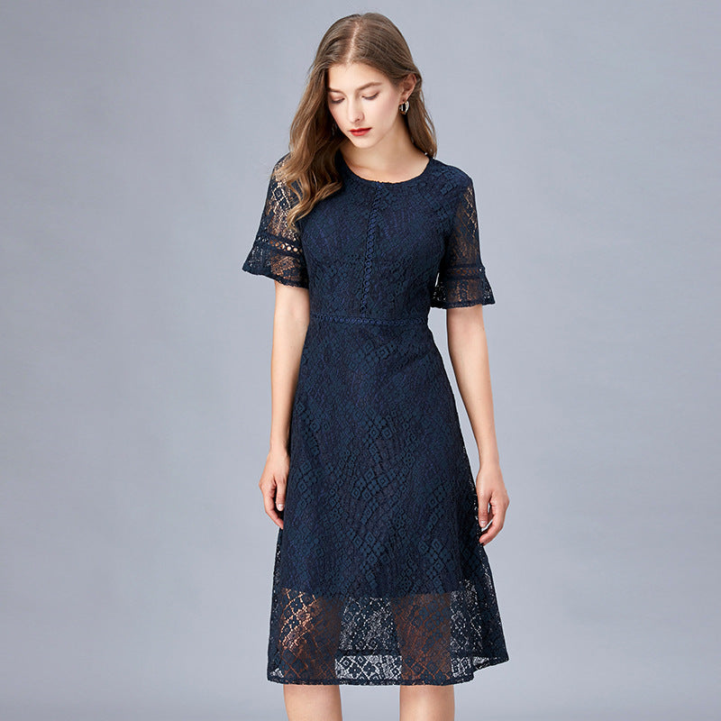 Clothes Lace Dress Fat French Lady Plus Size