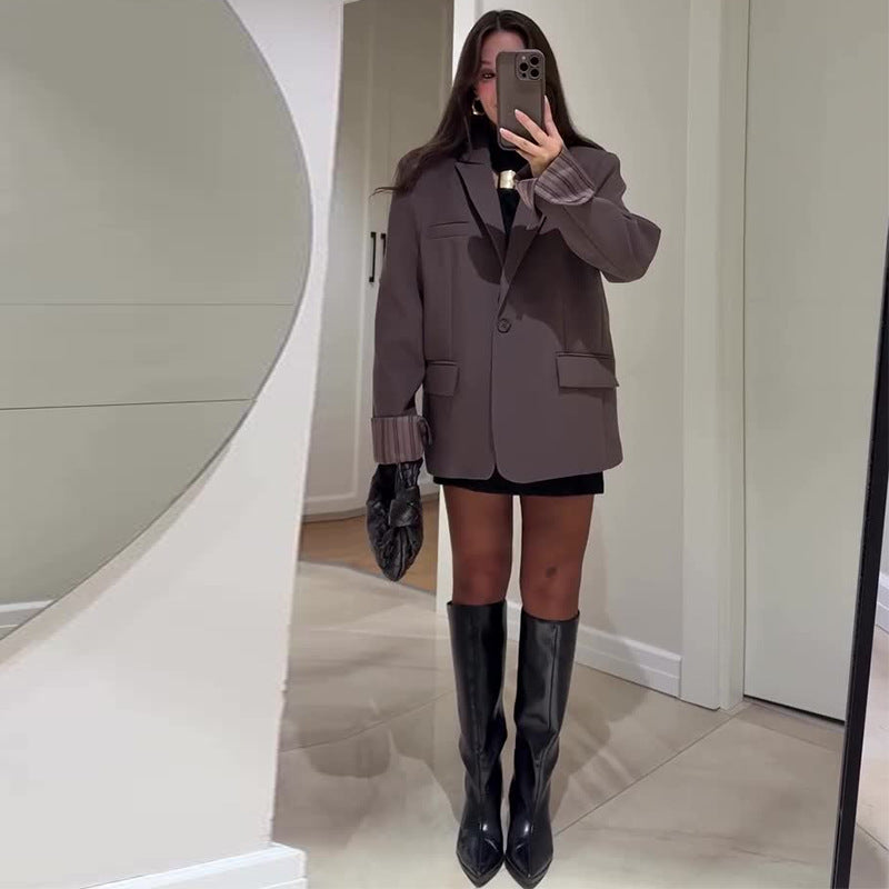Women's Autumn Fashion Commuter Loose Long Sleeve Blazers