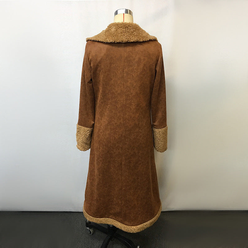 Women's Retro Style Fur Integrated Leisure Warm Coats