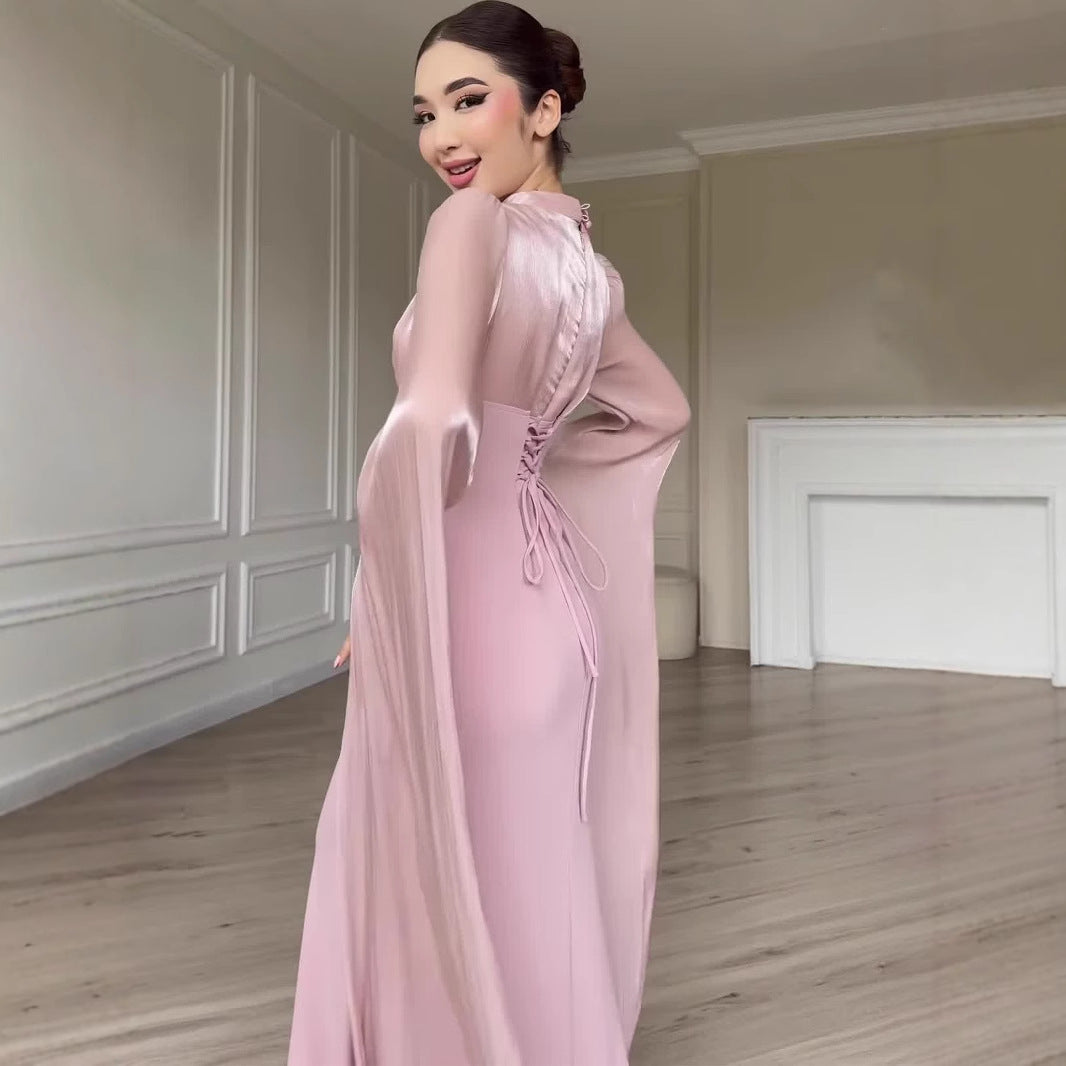 Spring Elegant Long Sleeve Silky Comfortable Dresses