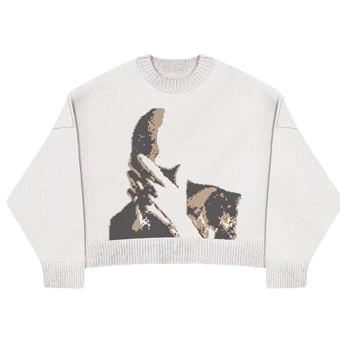 Women's Loose Pullover Personal Leisure Crew Neck Sweaters