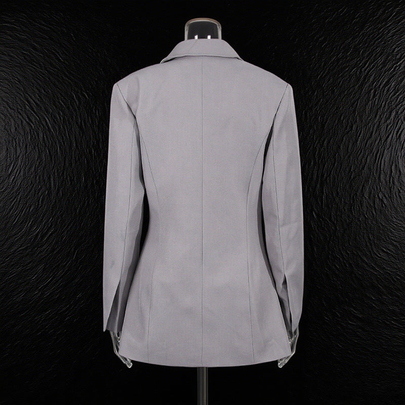 Women's Small Autumn Fashionable Temperamental Pleated Waist Coats