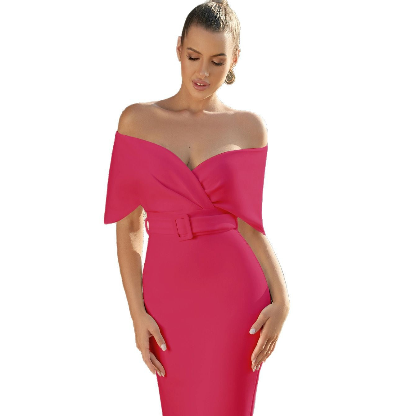 Women's Chest Belt High-grade Elegant Space Cotton High Dress
