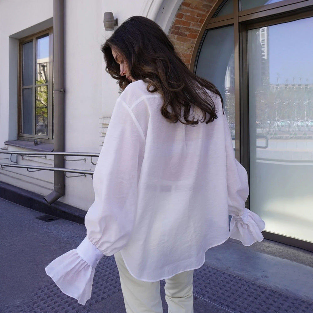 Women's Long-sleeved Shirt Autumn Commuter Loose Casual Blouses