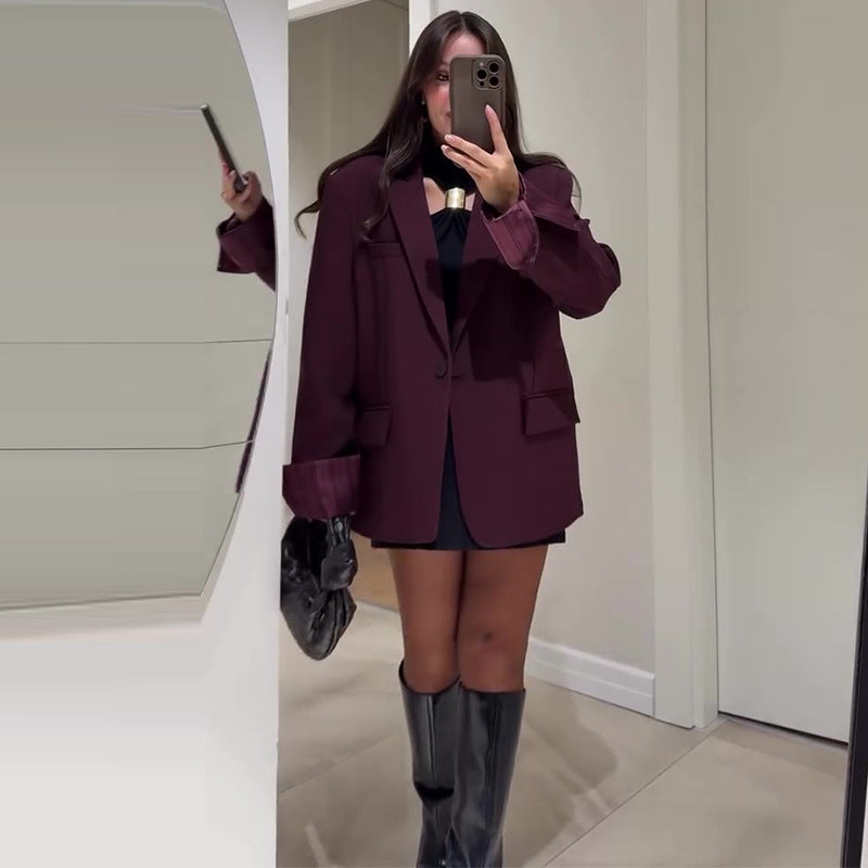Women's Autumn Fashion Commuter Loose Long Sleeve Blazers