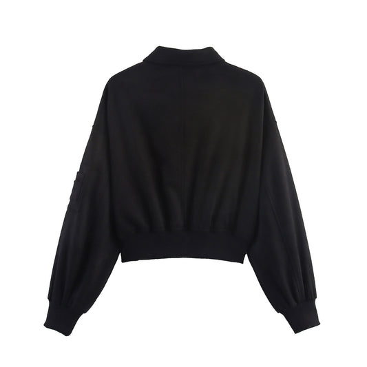 Women's New Glamorous Suede Texture Flight Jackets