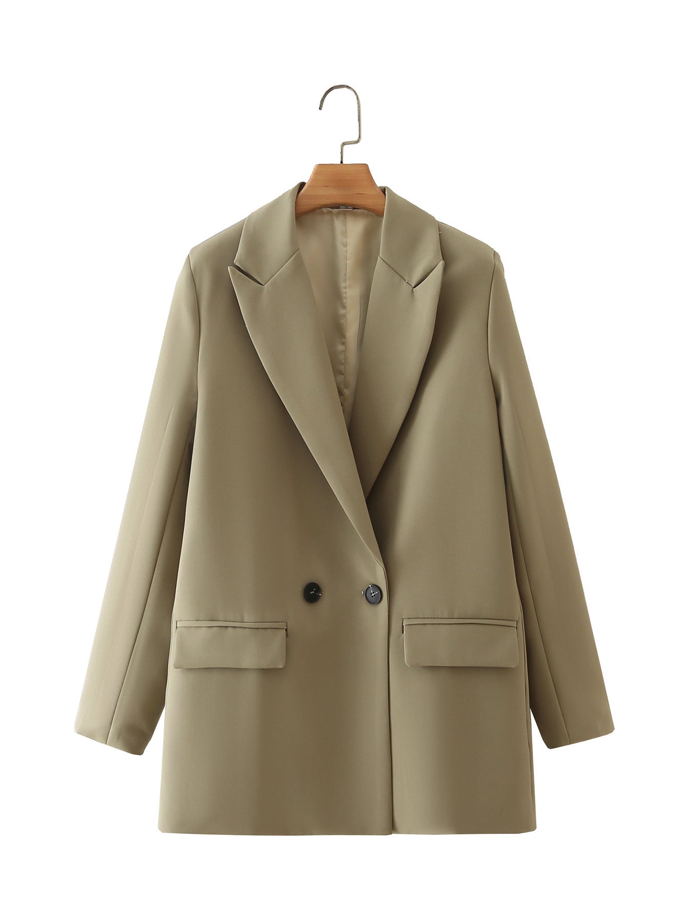 Women's Popular Beautiful Simple Loose Double-breasted Blazers