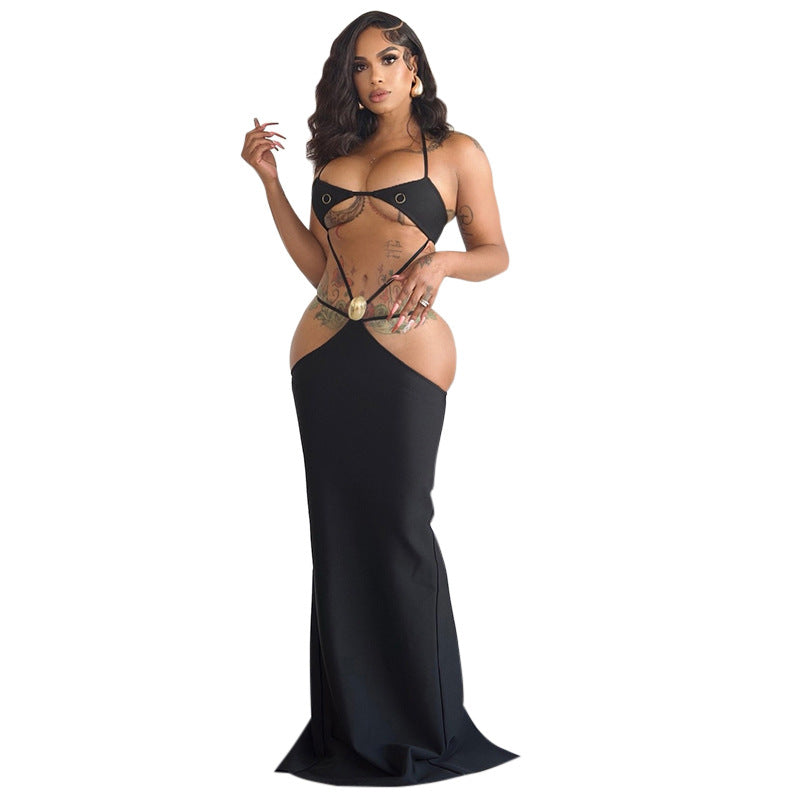 Sexy Backless Cross Tied Dress Temperament Dresses