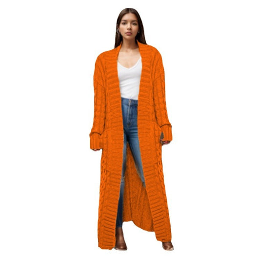 Women's Long-sleeved Solid Color Long Thickened For Knitwear