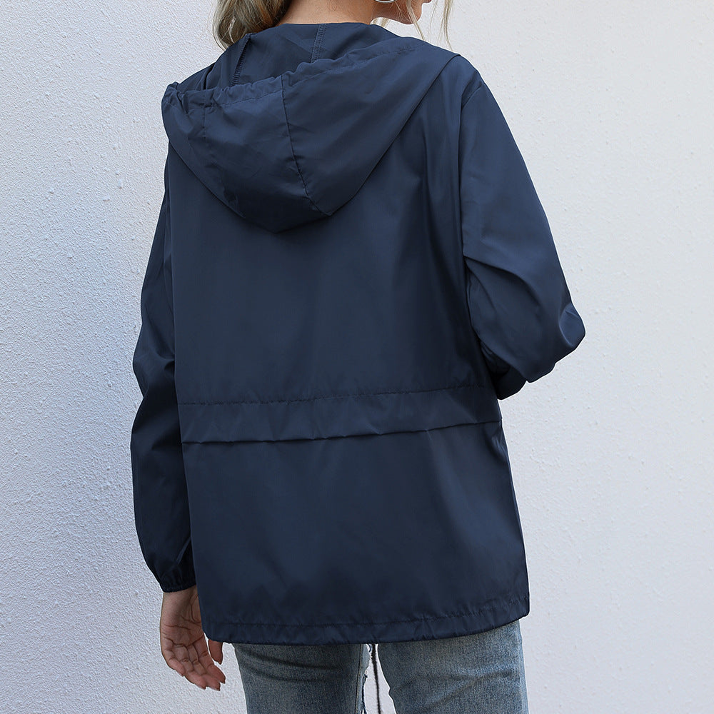 Women's Zip Hoodie Lightweight Outdoor Hiking Raincoat Knitwear