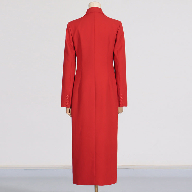 Women's Autumn Tight Waist Slim Long High-grade Blazers