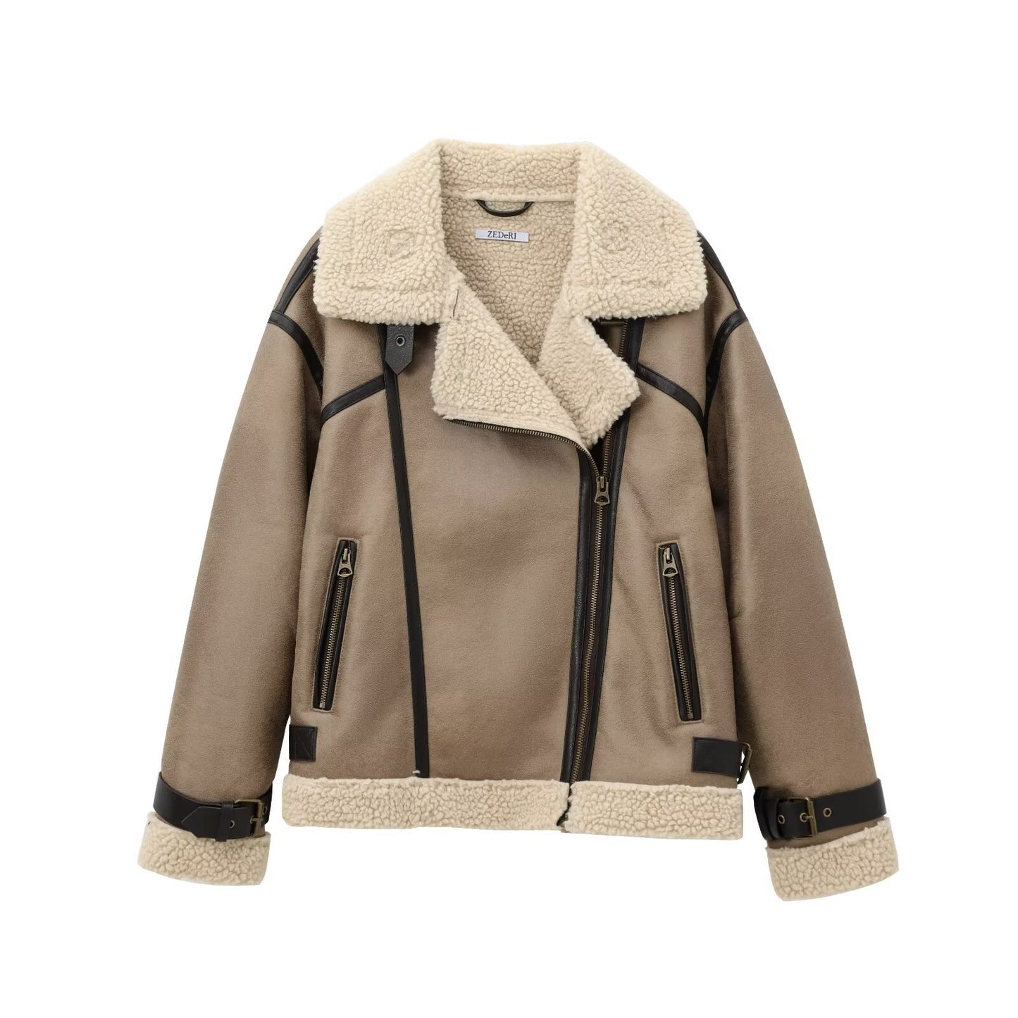 Women's Stitching Fur Early Spring Style Elegant Jackets