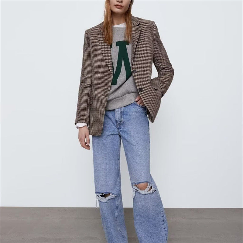 Women's Autumn British Style Brushed For Jackets