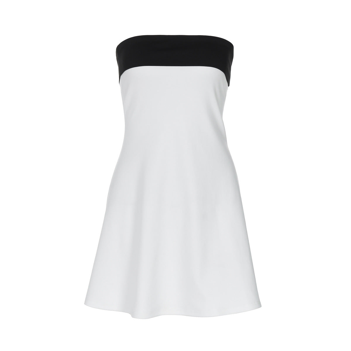 Women's Color Tube Off Collar Waist Slimming Dresses