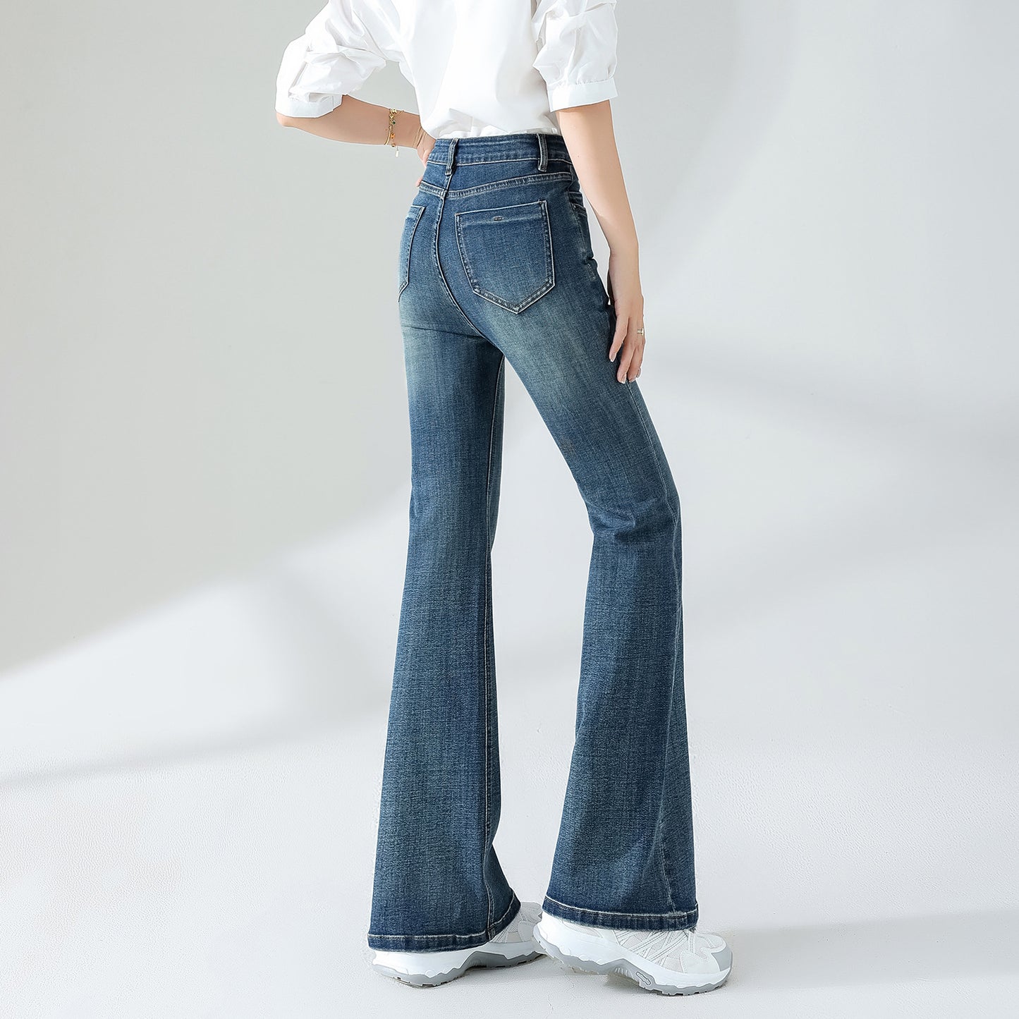 Women's Autumn Fleece-lined Thickened Skinny High Waist Stretch Jeans