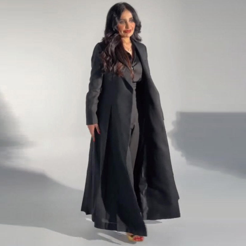 Women's Designer Model British Style Retro Mid-length Coats