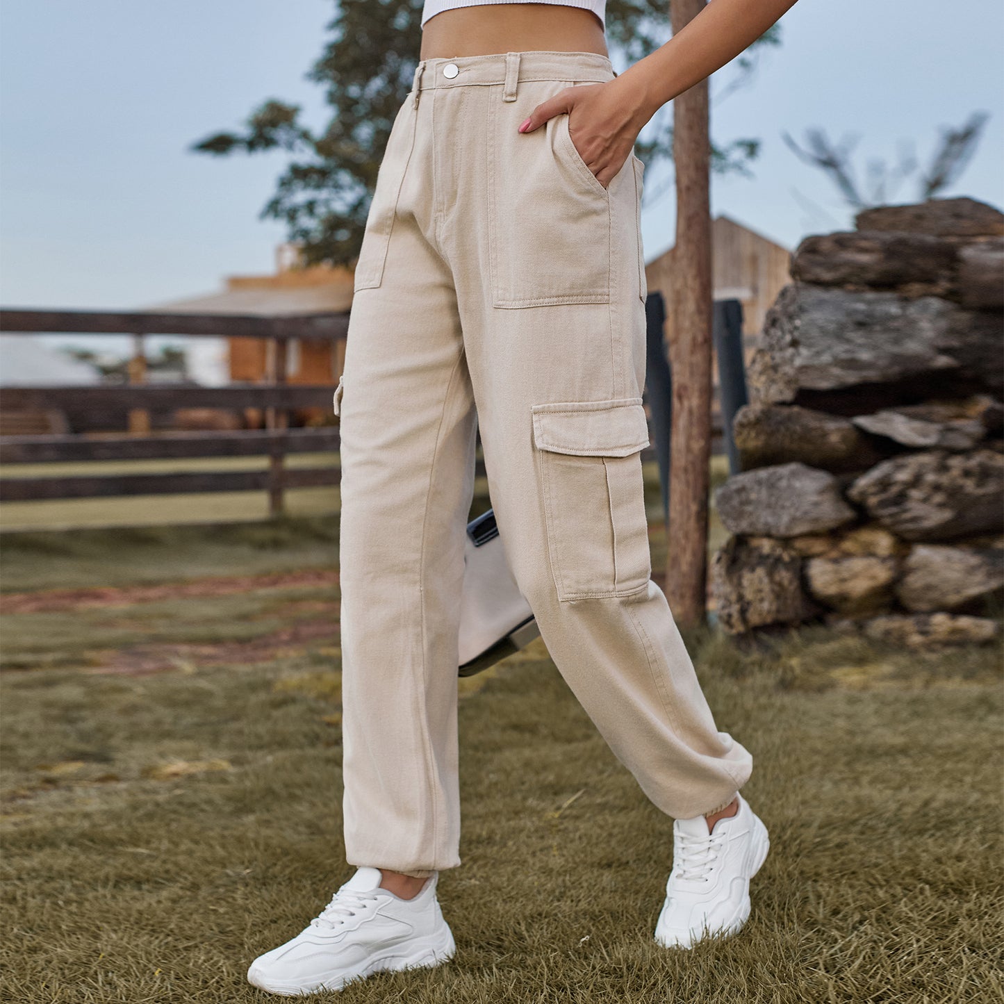 Women's Denim Design Personality Work Clothes Trousers Jeans