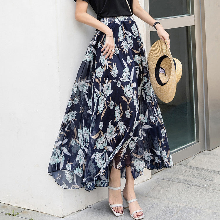 Floral Vacation Style Beach Female Summer Skirts