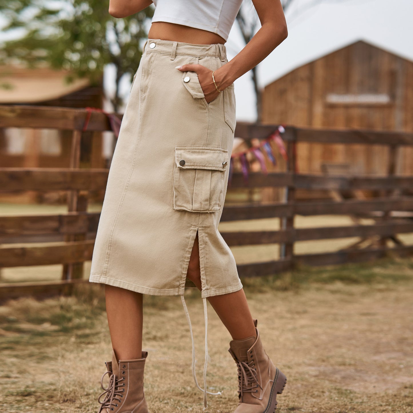 Women's New Denim Casual Mid-length Fashion Skirts