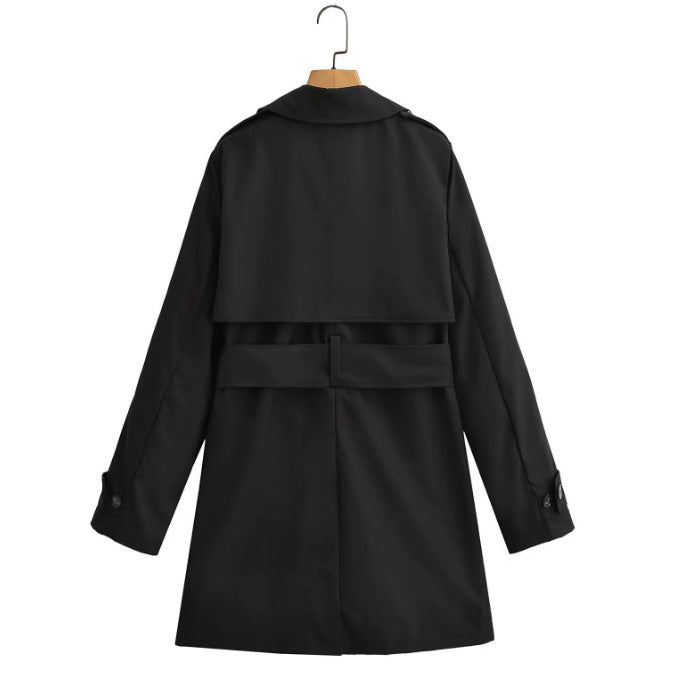 Women's Casual Loose Version With Belt Mid-length Coats