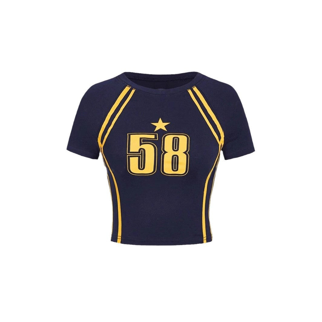 Women's Personality Street T-shirt Digital Printing Slim Blouses